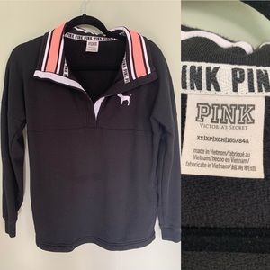 PINK Oversized 1/4 Zip Sweatshirt